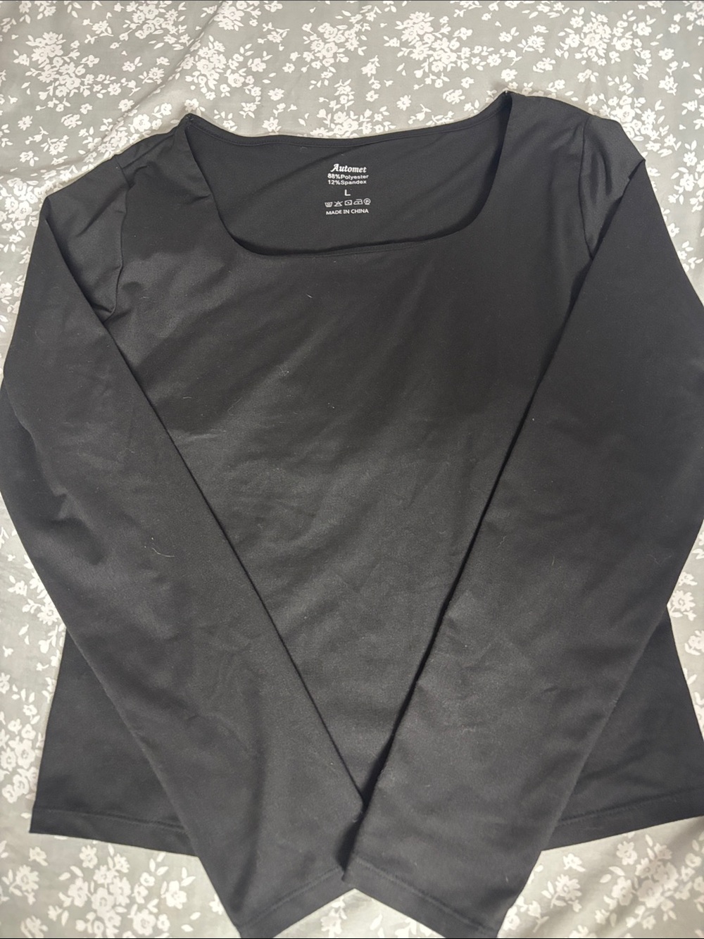 Axiom™ Black Long-Sleeve Scoop Neck Tee